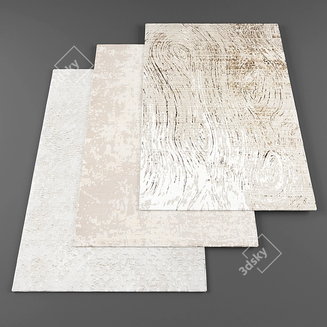 Modern Rugs Set - 3 Pieces, Texture Archive 3D model image 1