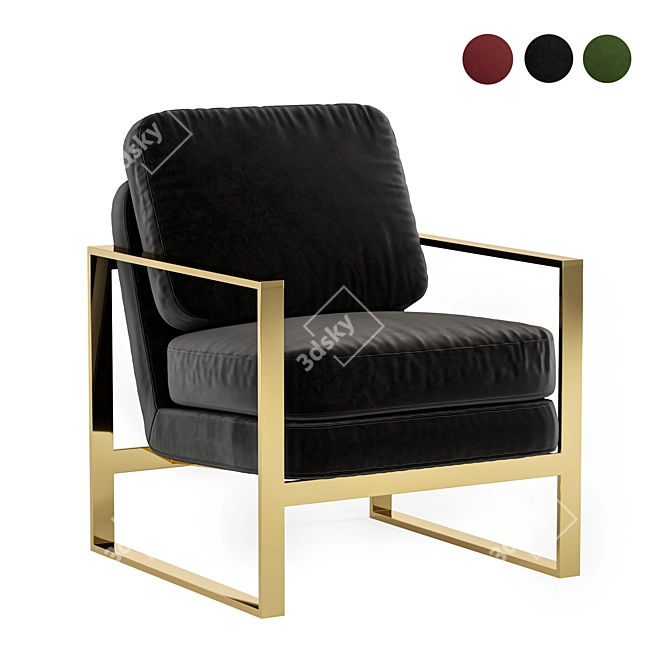 Luxury Modern Glam Armchair 3D model image 1