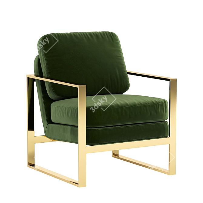 Luxury Modern Glam Armchair 3D model image 3