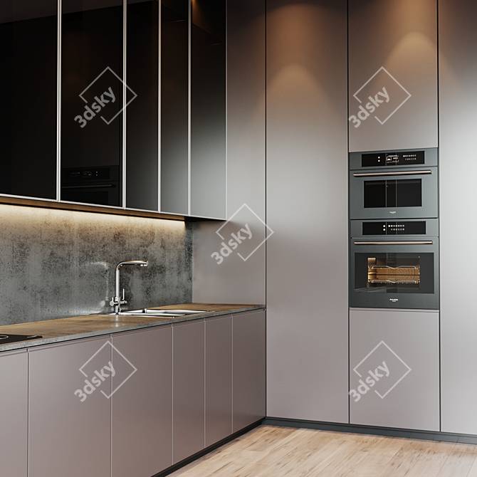 Title: Modern Kitchen with Premium Appliances 3D model image 4