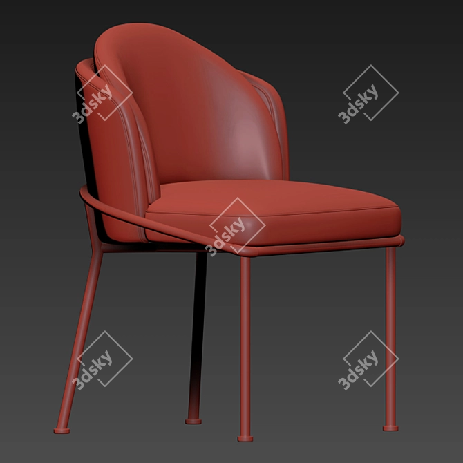 Modern Alicante Dining Chair 3D model image 4