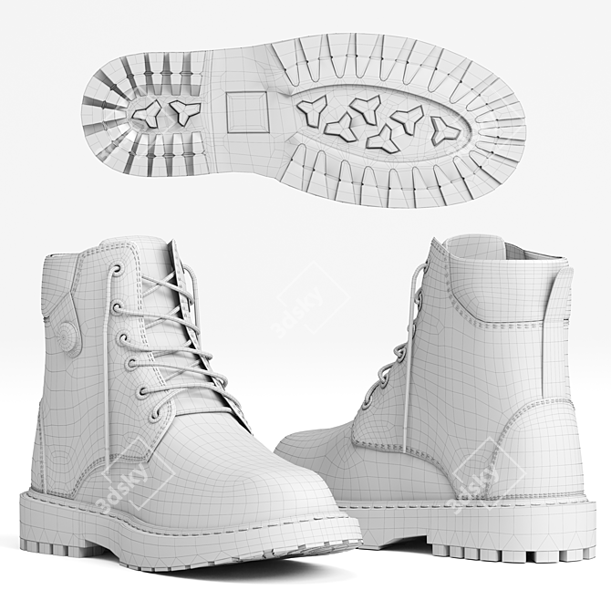 Title: Todaysunny Winter Boots: Trendy Style and Ultimate Comfort 3D model image 5