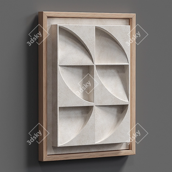 Shadowplay Relief Wall Art 3D model image 2