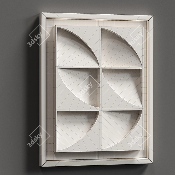 Shadowplay Relief Wall Art 3D model image 3