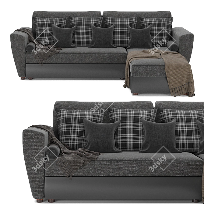 Comfortable and Stylish Malta 1 DU Sofa 3D model image 1