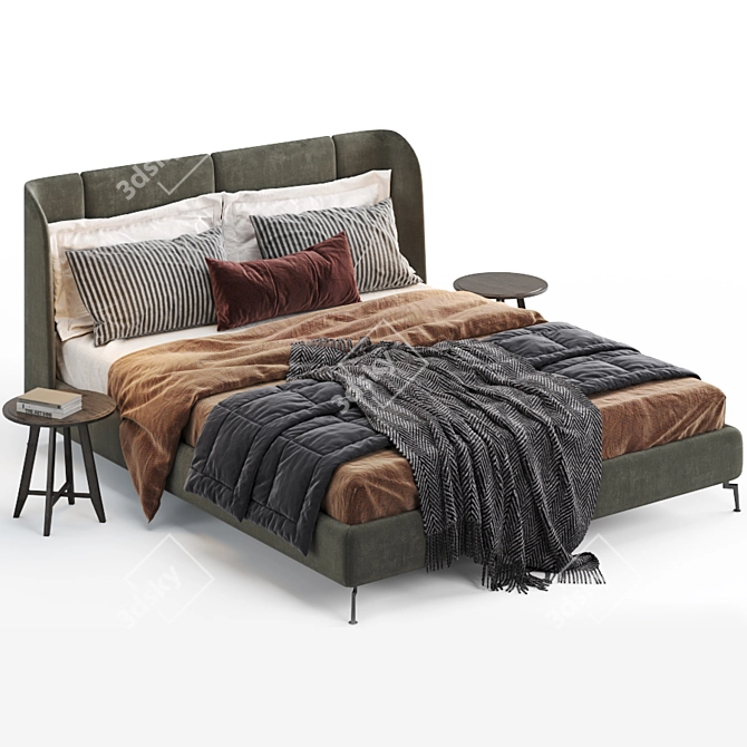 Ikea Tufjord Upholstered: Modern Elegance for Your Bedroom 3D model image 3