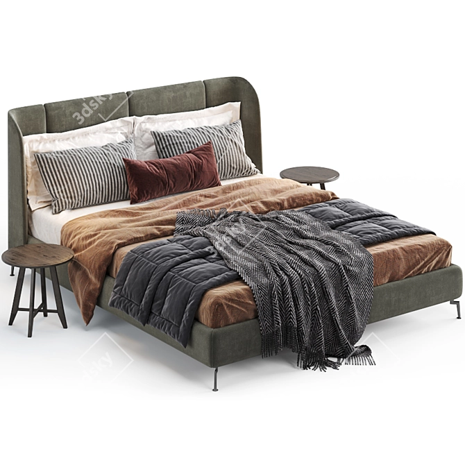 Ikea Tufjord Upholstered: Modern Elegance for Your Bedroom 3D model image 8