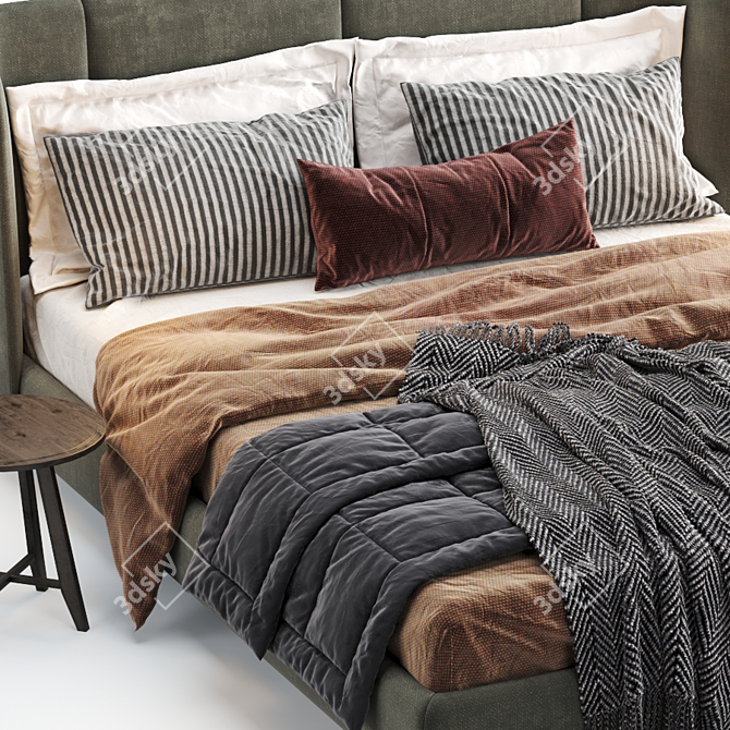 Ikea Tufjord Upholstered: Modern Elegance for Your Bedroom 3D model image 9