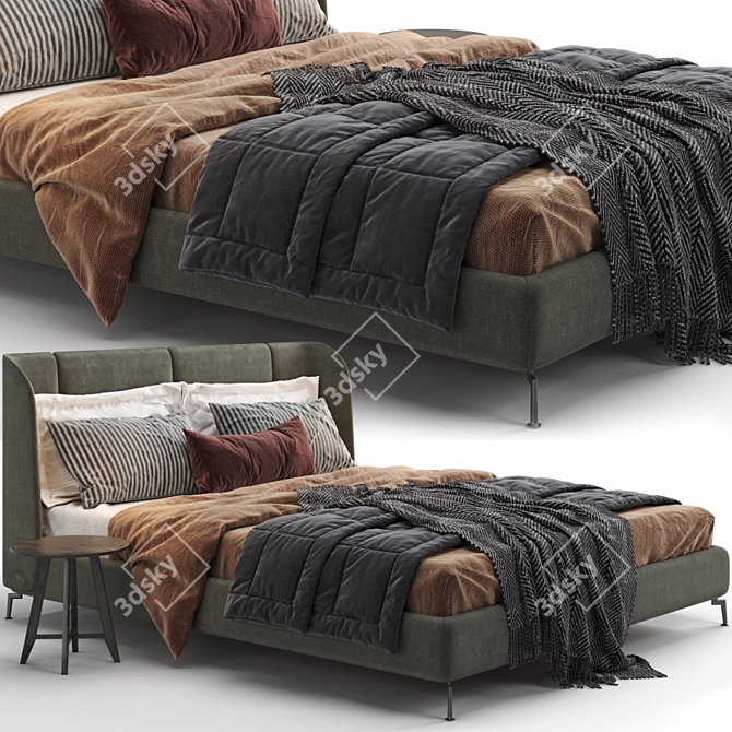 Ikea Tufjord Upholstered: Modern Elegance for Your Bedroom 3D model image 12