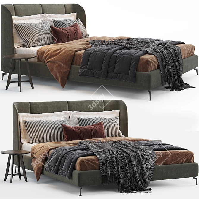 Ikea Tufjord Upholstered: Modern Elegance for Your Bedroom 3D model image 13