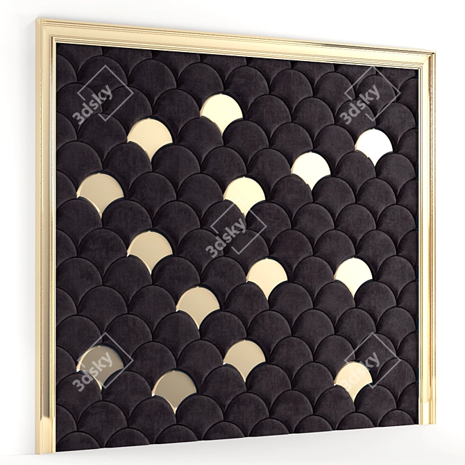 Ornamental Wood Panel 8 3D model image 1