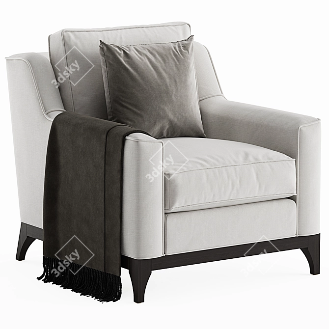 Elegant Lyndon Lysander Armchair 3D model image 1