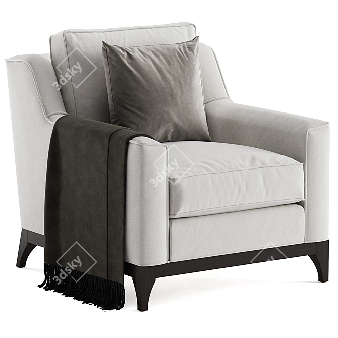 Elegant Lyndon Lysander Armchair 3D model image 3