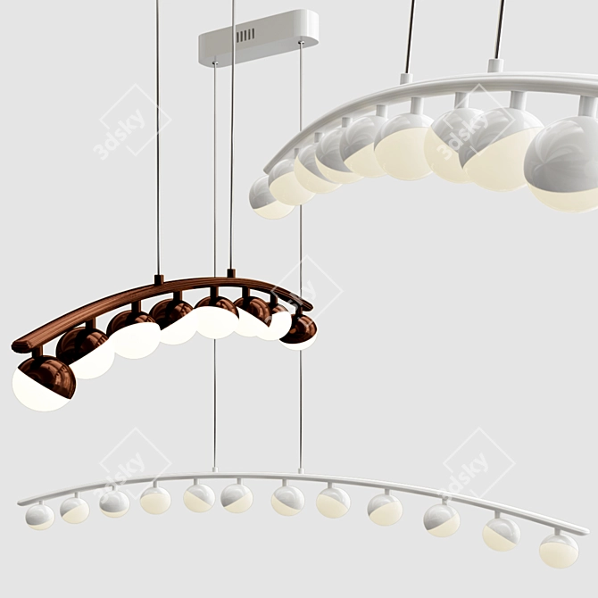 Harmonious Glow: Choir LED Pendant Light 3D model image 1