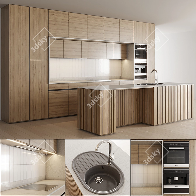Modern Kitchen Hood 3D model image 1