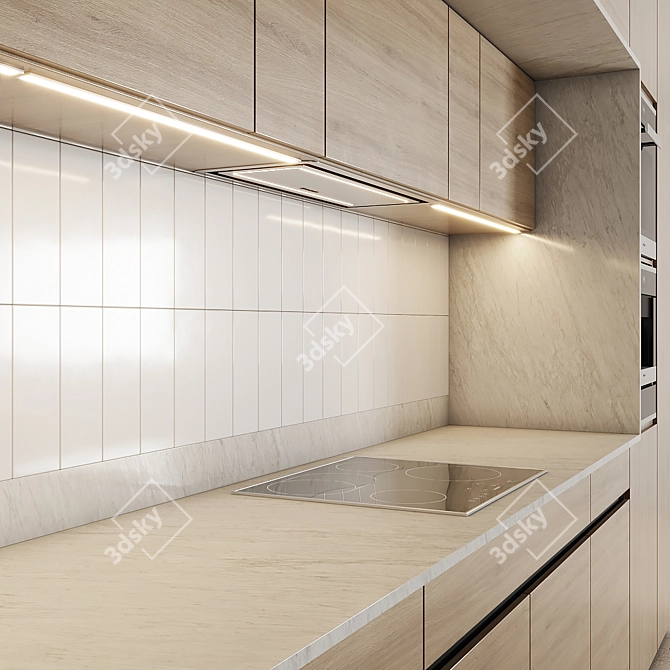 Modern Kitchen Hood 3D model image 2