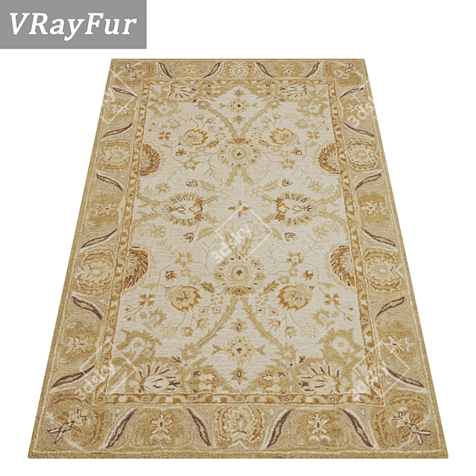 Luxury Carpet Set: High-Quality Textures 3D model image 2