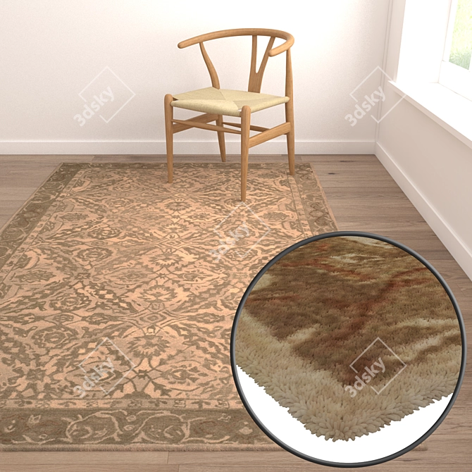 Luxury Rug Set | High-Quality Textures 3D model image 5