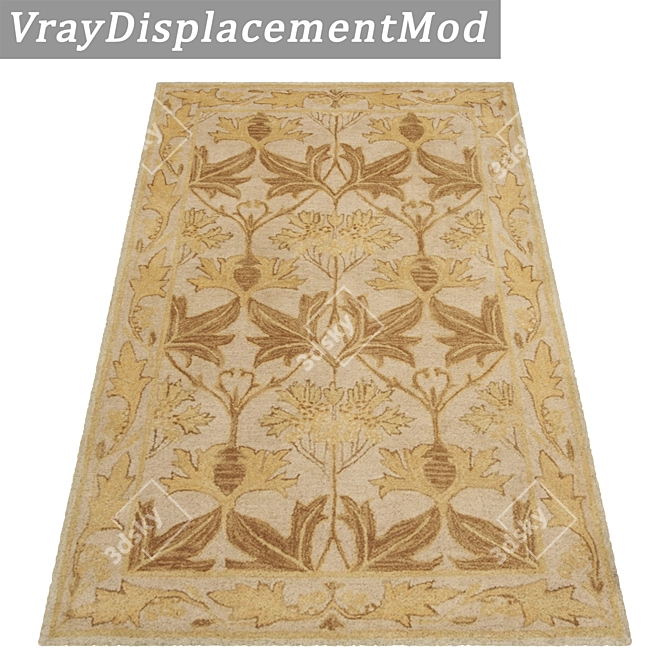 High-Quality Carpet Set - 3 Variants 3D model image 3