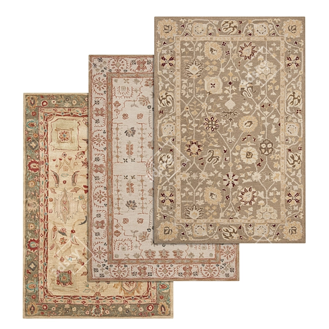 High-Quality Carpet Set 3D model image 1