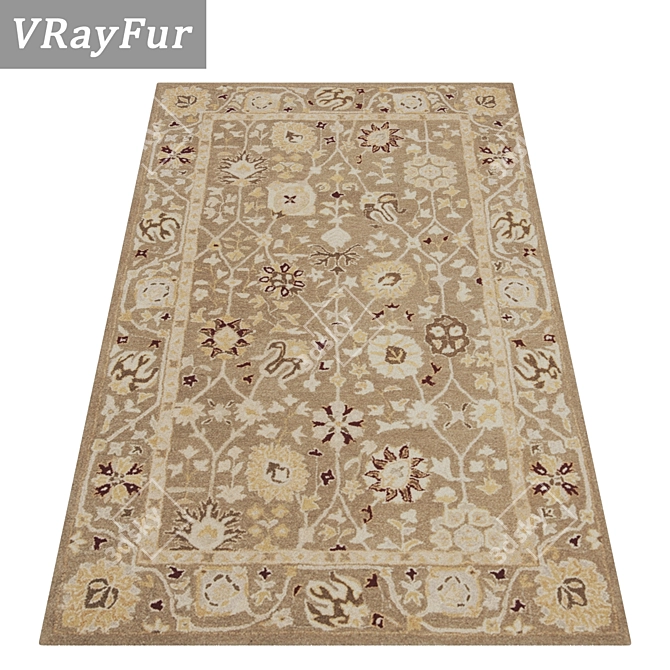 High-Quality Carpet Set 3D model image 2