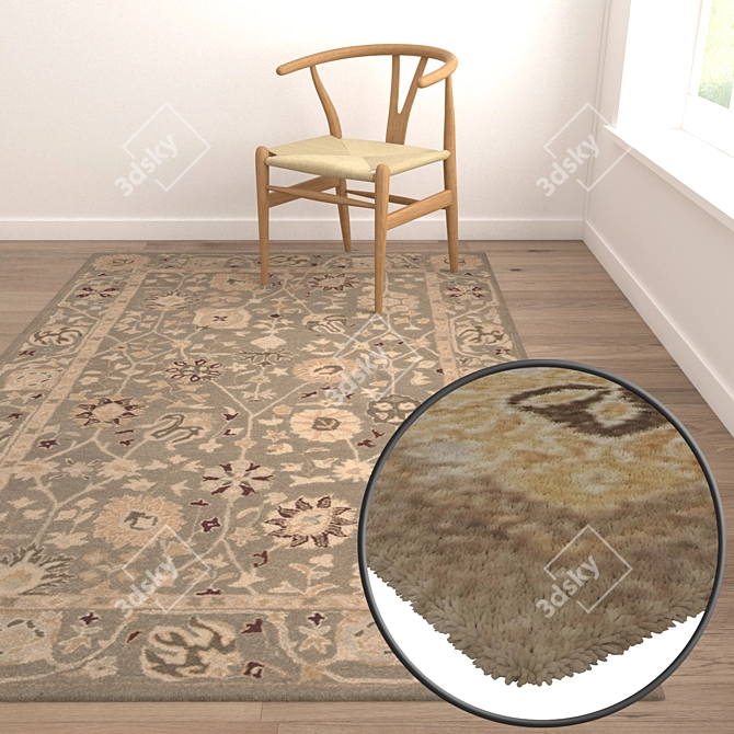 High-Quality Carpet Set 3D model image 5