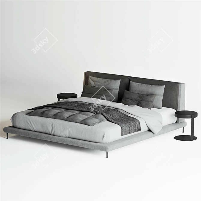 Meridiani Luxury Bed 3D model image 3
