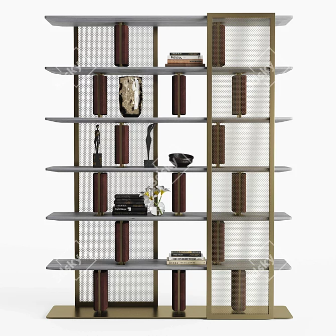 Modern Maxima Bookcase: Versatile Storage Solution 3D model image 1