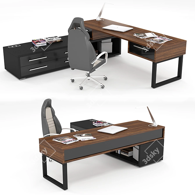 ERSA Office Table - Stylish and Spacious 3D model image 1