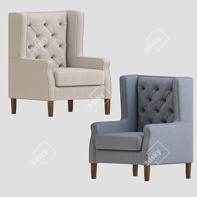 Elegant Madison Park Lounge Chair 3D model image 1