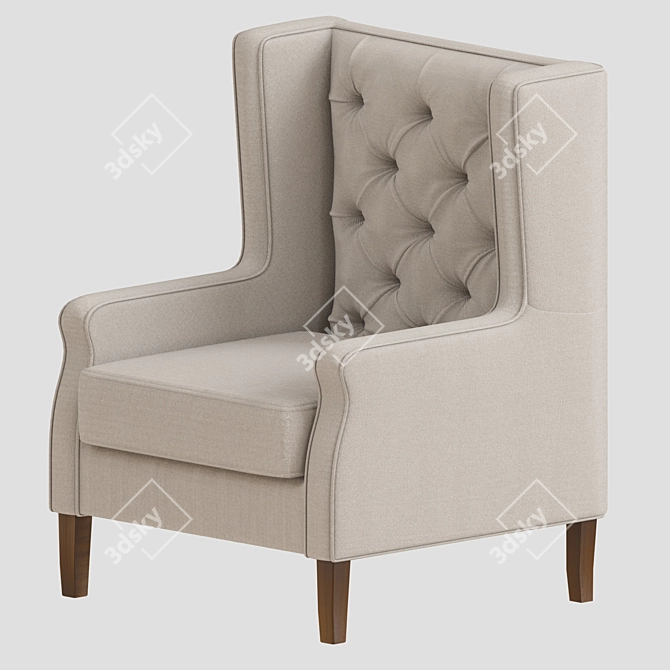 Elegant Madison Park Lounge Chair 3D model image 2