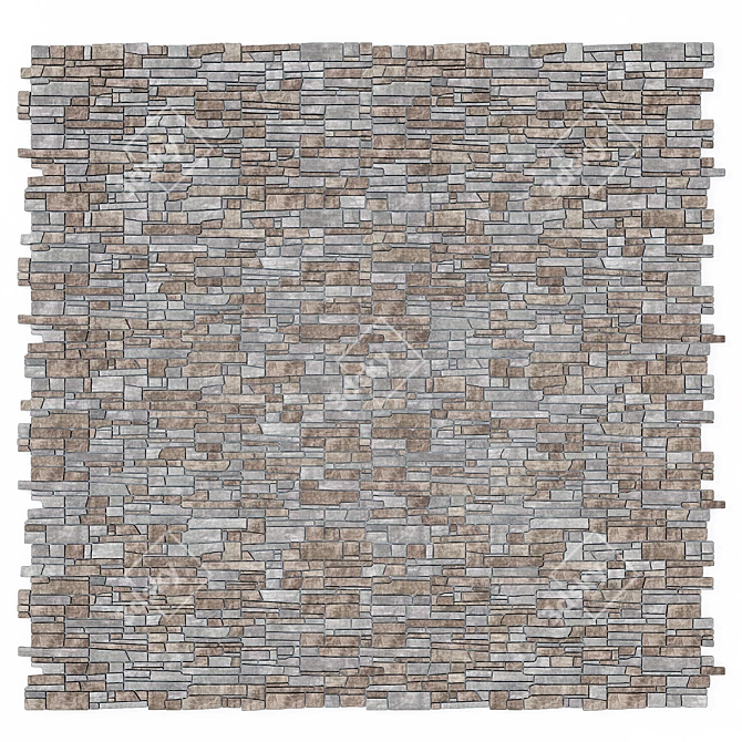 Wall Stone Clinker Panel - Versatile and High-Quality! 3D model image 3