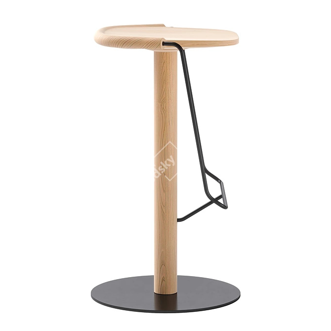 UNCINO STOOL: Sleek and Stylish Seating Solution 3D model image 3