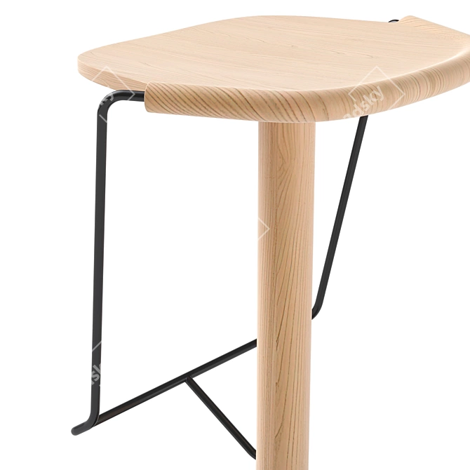 UNCINO STOOL: Sleek and Stylish Seating Solution 3D model image 4