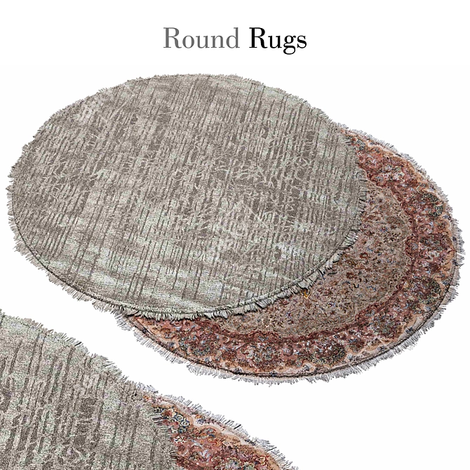  Round Rugs: Stylish Floor Décor 3D model image 1