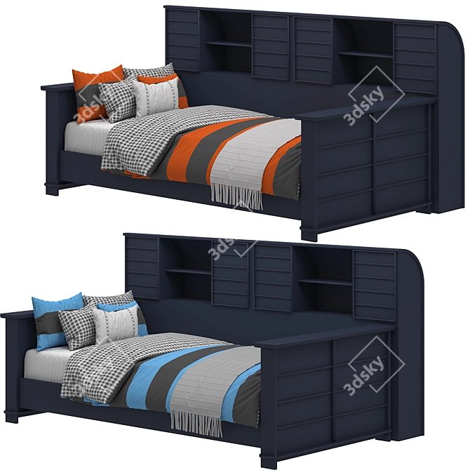 Dual-Tone Archive Bed 3D model image 1