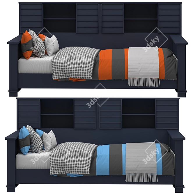 Dual-Tone Archive Bed 3D model image 2