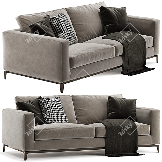 Elegant Minotti Andersen 2-Seater Sofa 3D model image 1