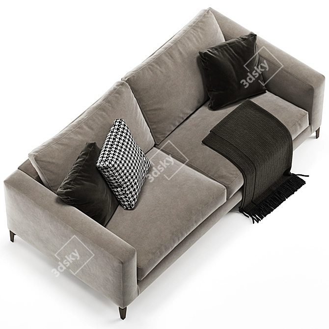 Elegant Minotti Andersen 2-Seater Sofa 3D model image 3