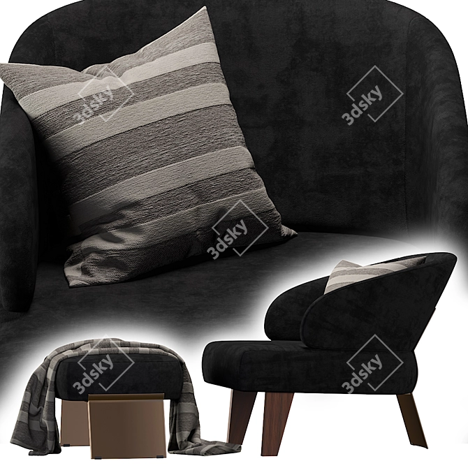Modern Elegance: Reeves Large Armchair 3D model image 4