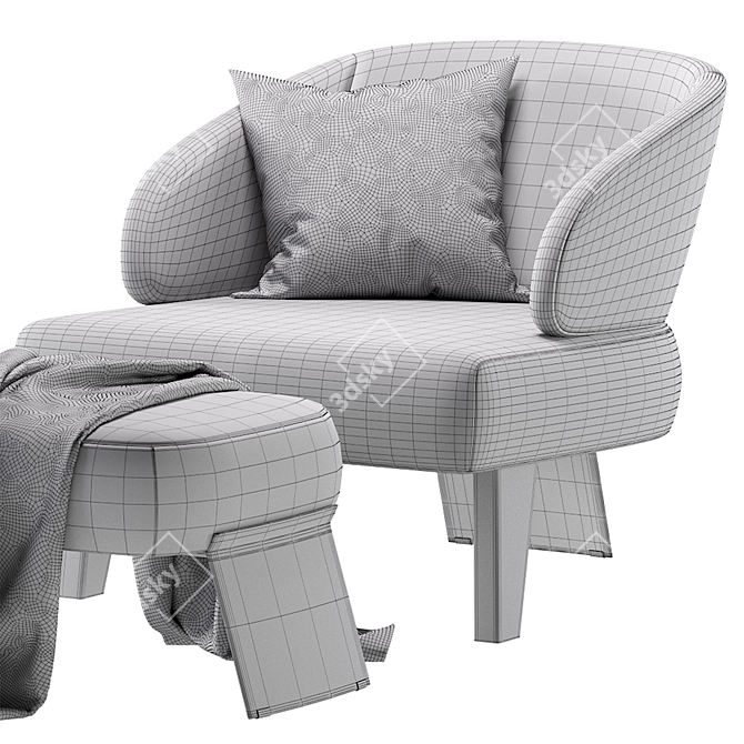 Modern Elegance: Reeves Large Armchair 3D model image 5