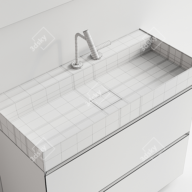 Falper Pure Vanity Unit Set 3D model image 5