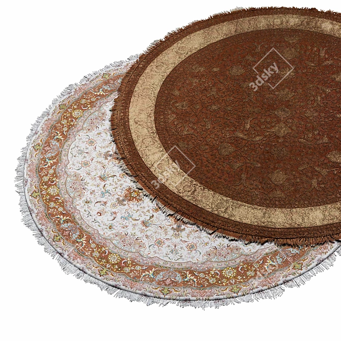 Modern Round Rugs: Chic and Versatile 3D model image 2