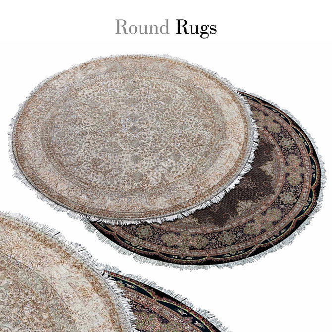  Modern Round Rugs Collection 3D model image 1