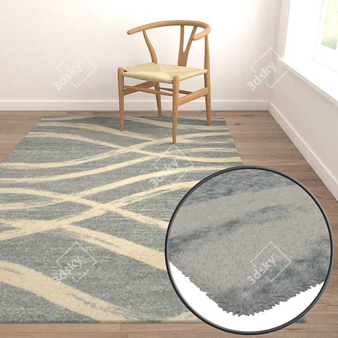 Luxury Texture Carpets Set 3D model image 5