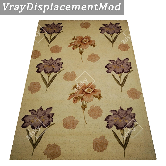 Luxury Rug Collection: Set of 3 High-Quality Carpets 3D model image 3