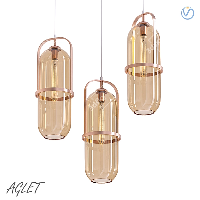 Sleek AGLET Design Lamp 3D model image 1