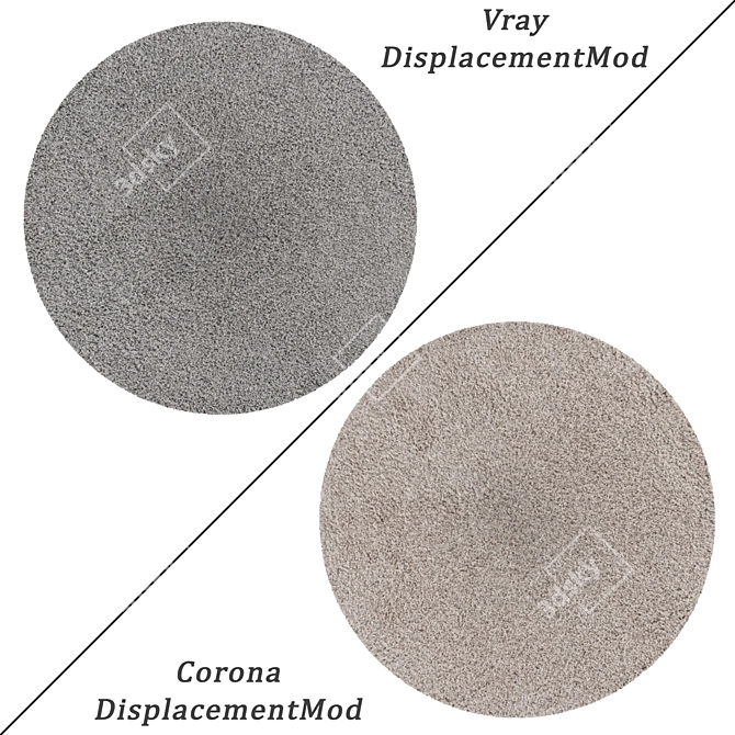 Round Carpets Set 188: Versatile Rug Collection for V-Ray and Corona 3D model image 2