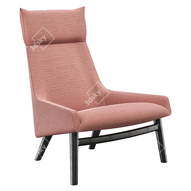 Modern Wendelbo Armchair 3D model image 1