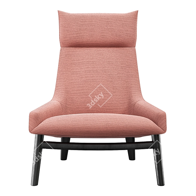 Modern Wendelbo Armchair 3D model image 2